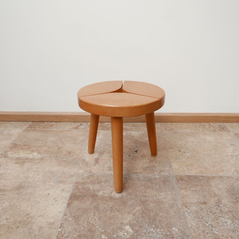 Mid-Century Pine Stool or Side Table, Sweden 1980s