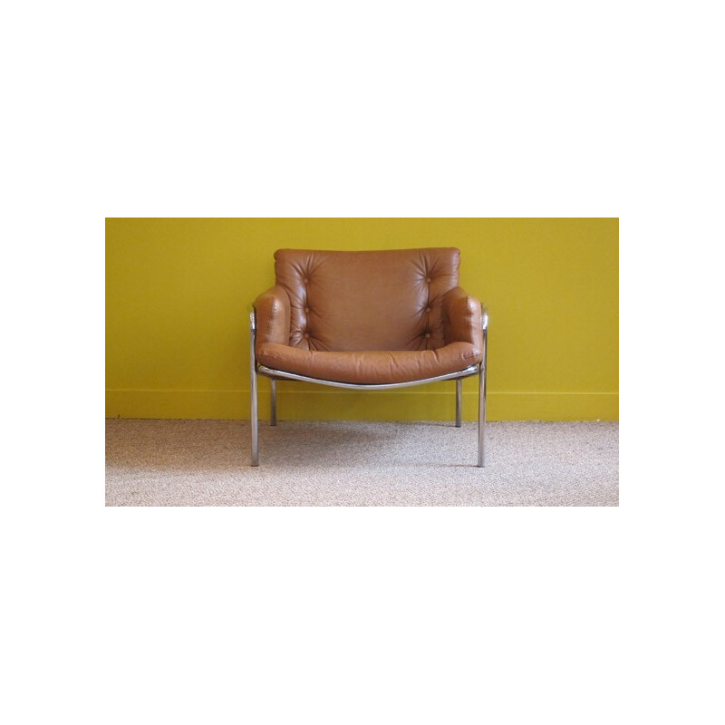 Vintage leather chair, Martin VISSER - 70