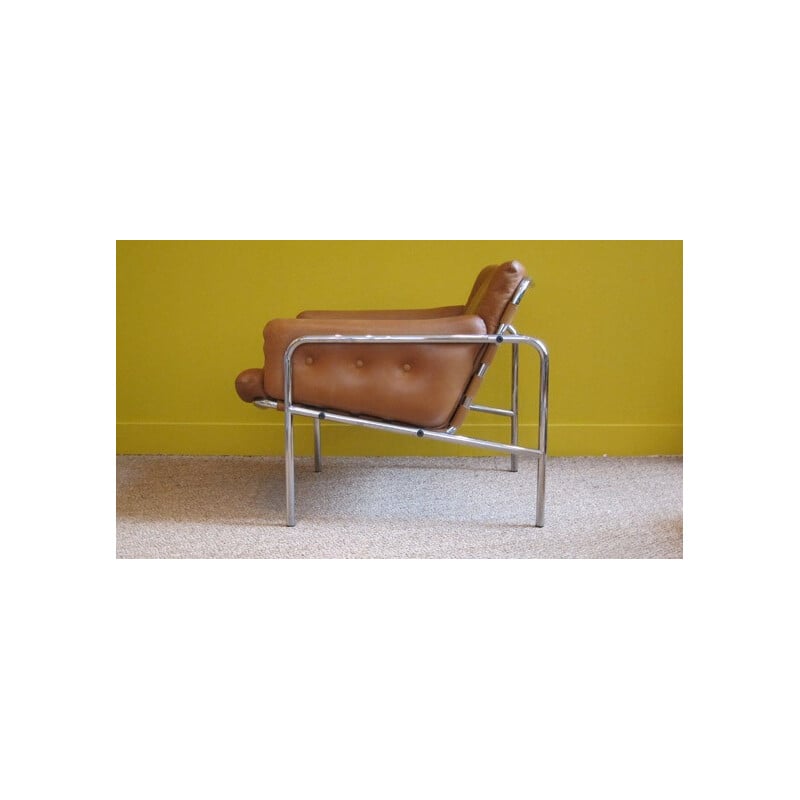 Vintage leather chair, Martin VISSER - 70