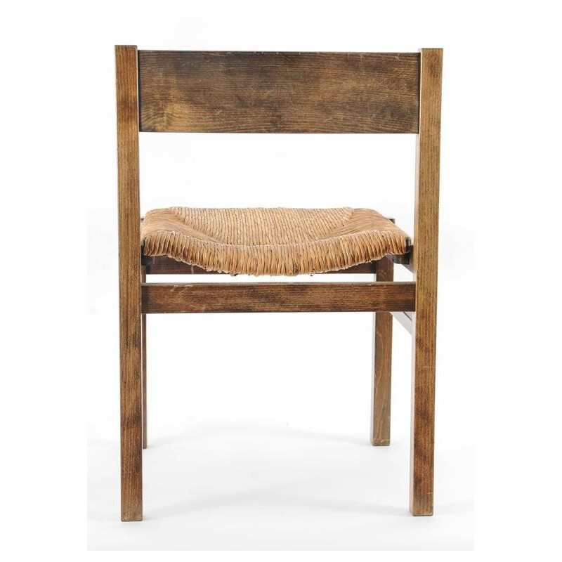 Suite de 8 chaises à repas Spectrum en roseau, Martin VISSER - 1960