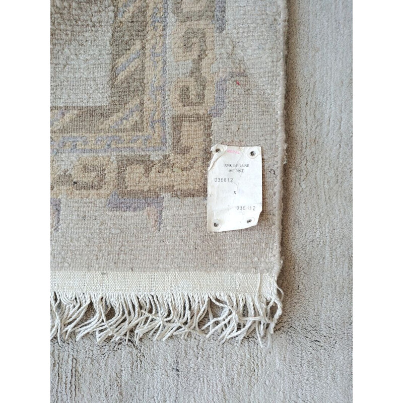 Large vintage Nepalese carpet in pure wool