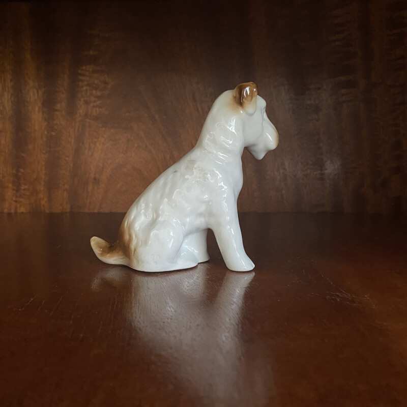 Figurinha de cão Vintage Schnauzer