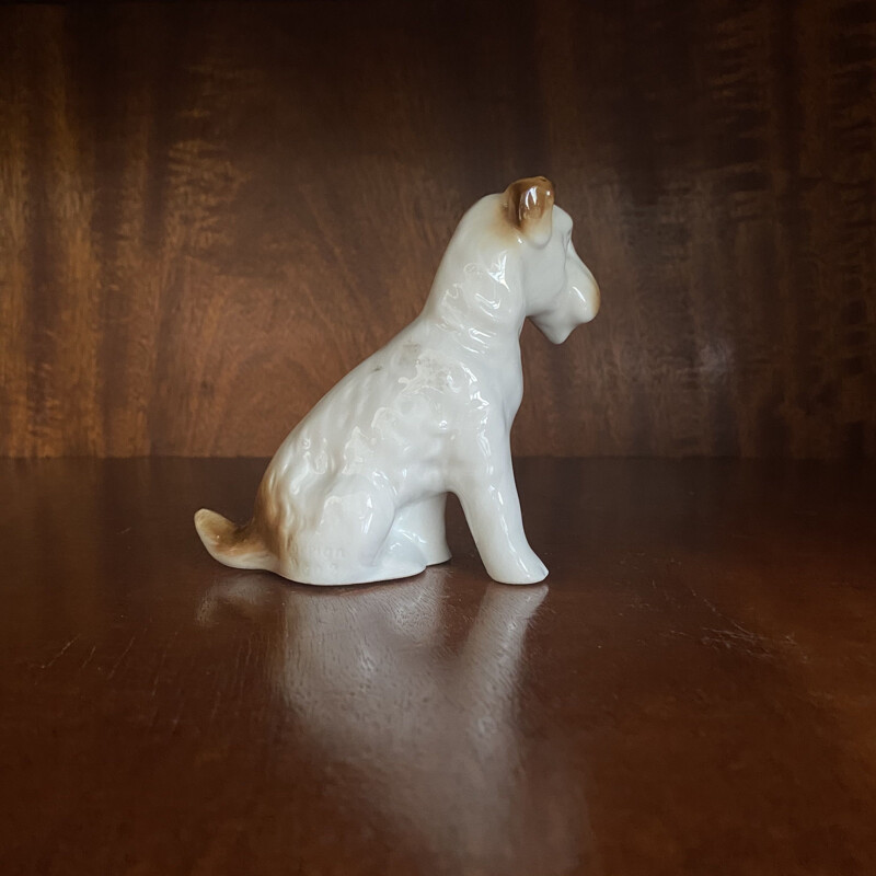 Vintage figurine of a Schnnauzer dog