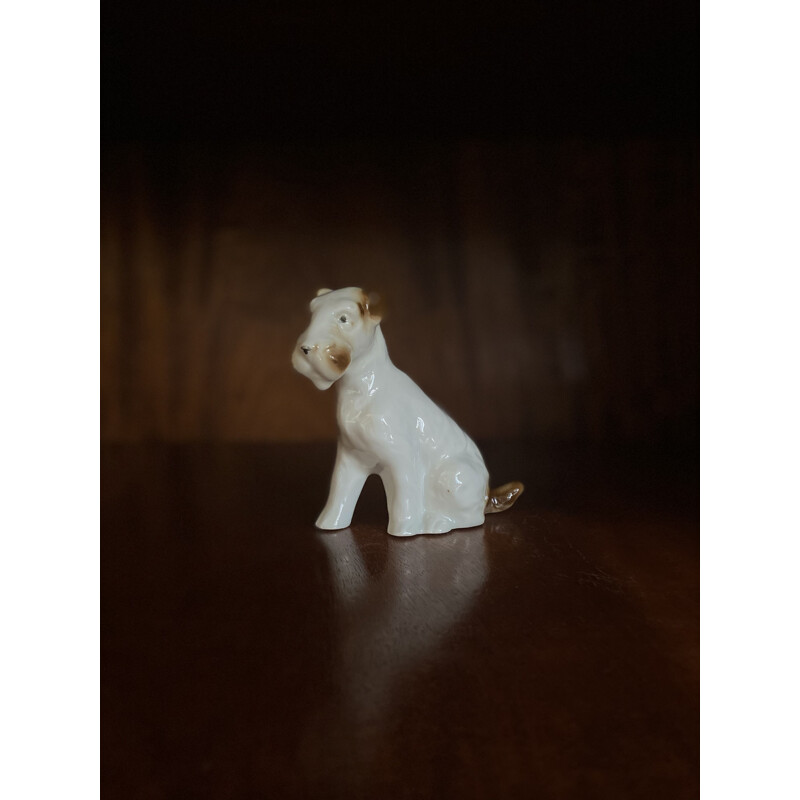 Statuetta vintage del cane Schnauzer