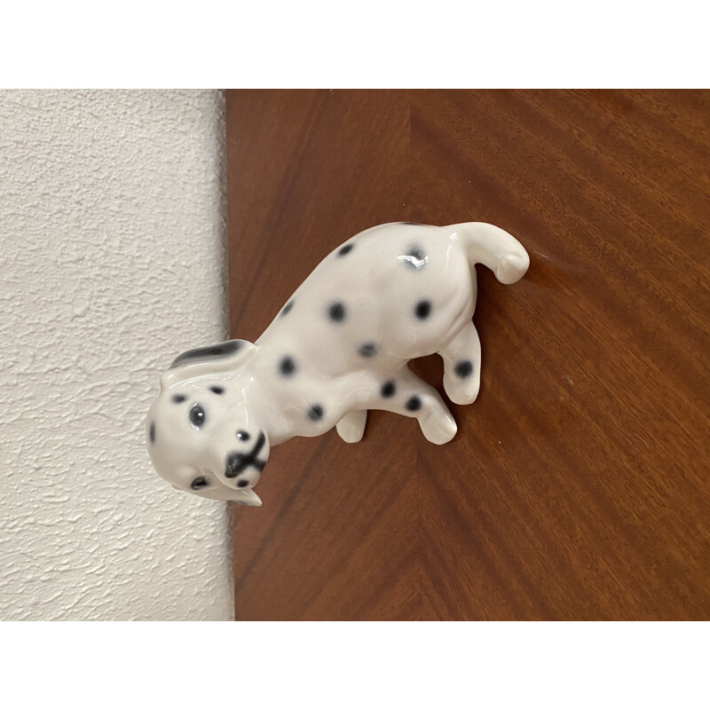 Figurine vintage dalmatien en céramique