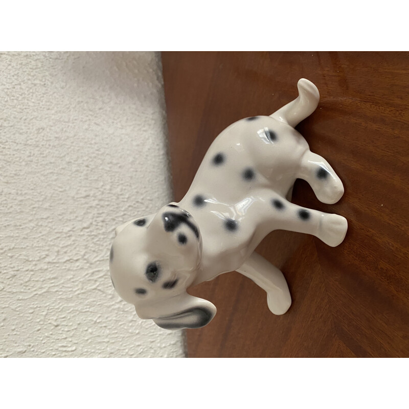 Figurine vintage dalmatien en céramique