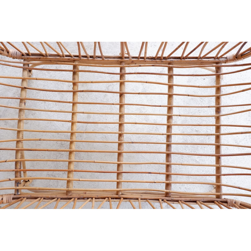 Vintage rattan cradle 1960s