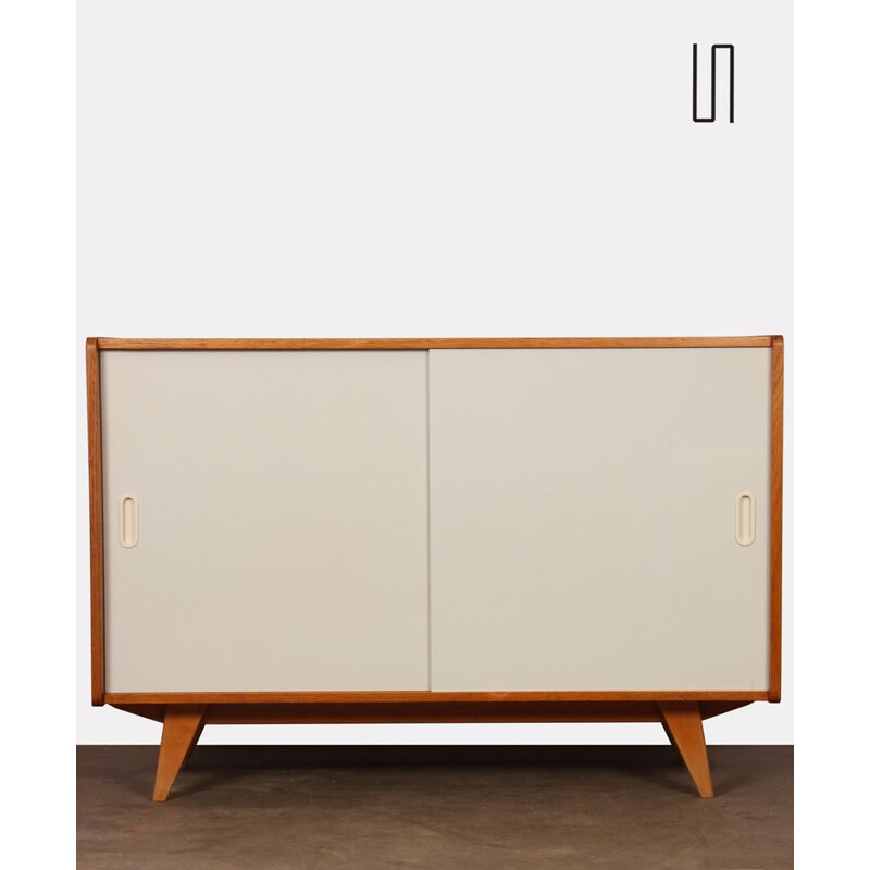 Vintage white doors chest of drawers by Jiroutek model U-452, 1960s