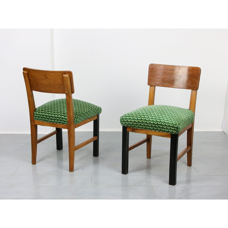 Paar Vintage Art Deco Stühle
