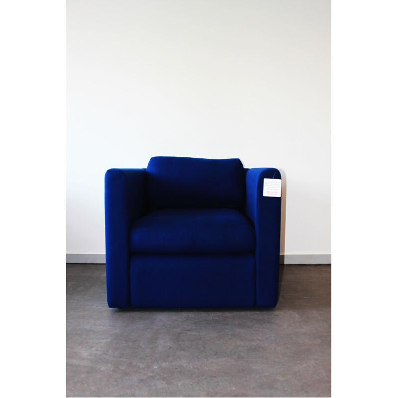 Pair of vintage armchairs and Hackney pouffe by Hay