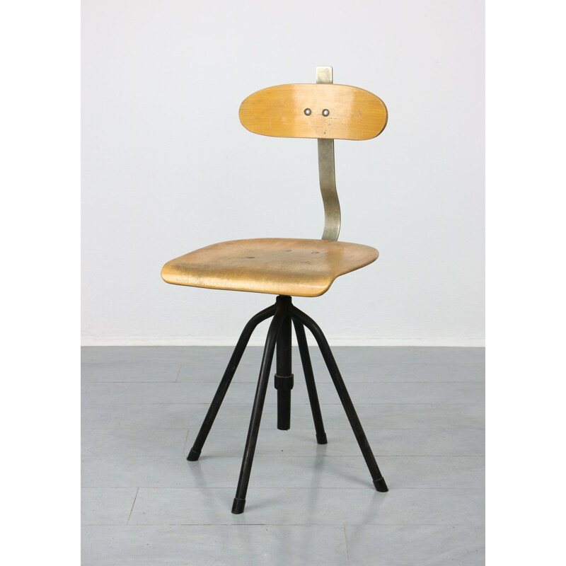 Vintage Industial swivel chair 1950s