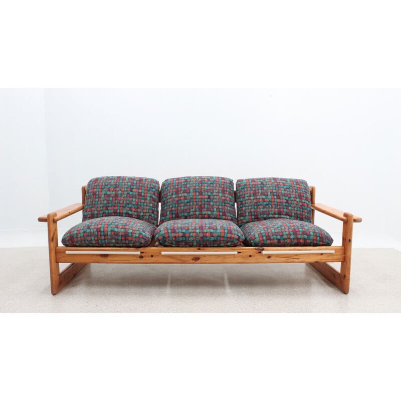 Vintage 3 seater sofa, Italian 1970s