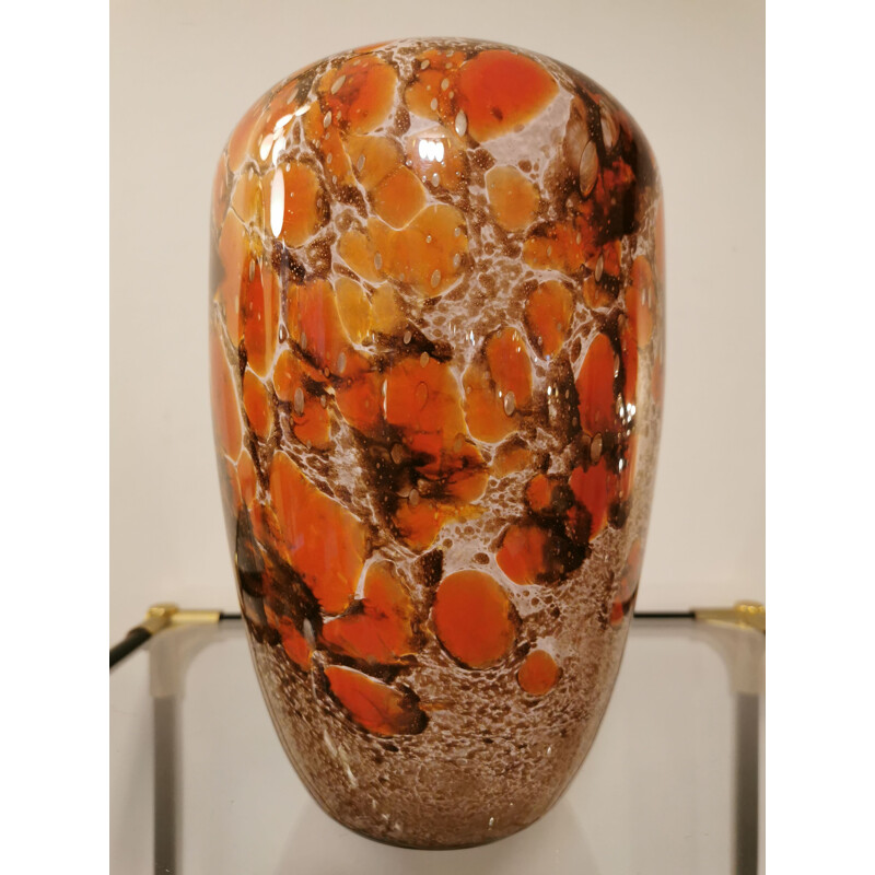 Vintage glass vase, France 1970s