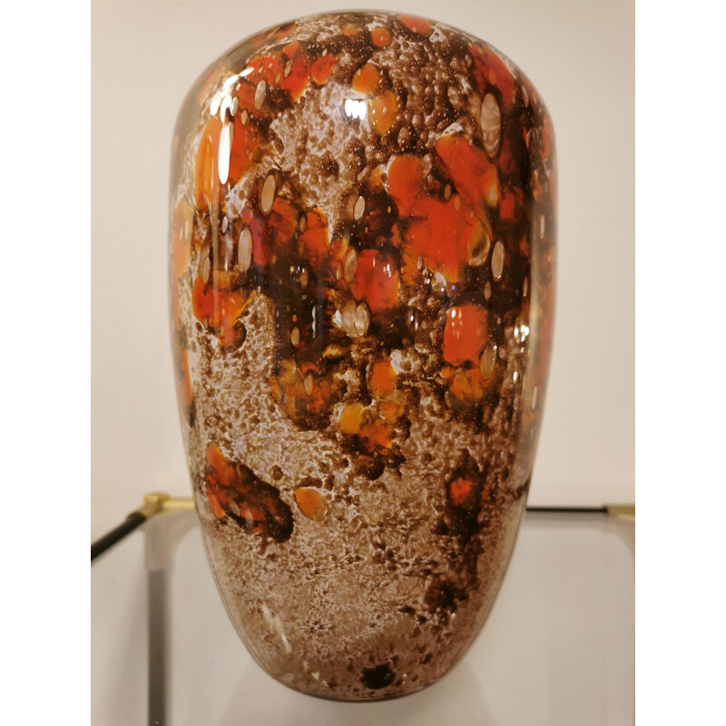Vintage glass vase, France 1970s