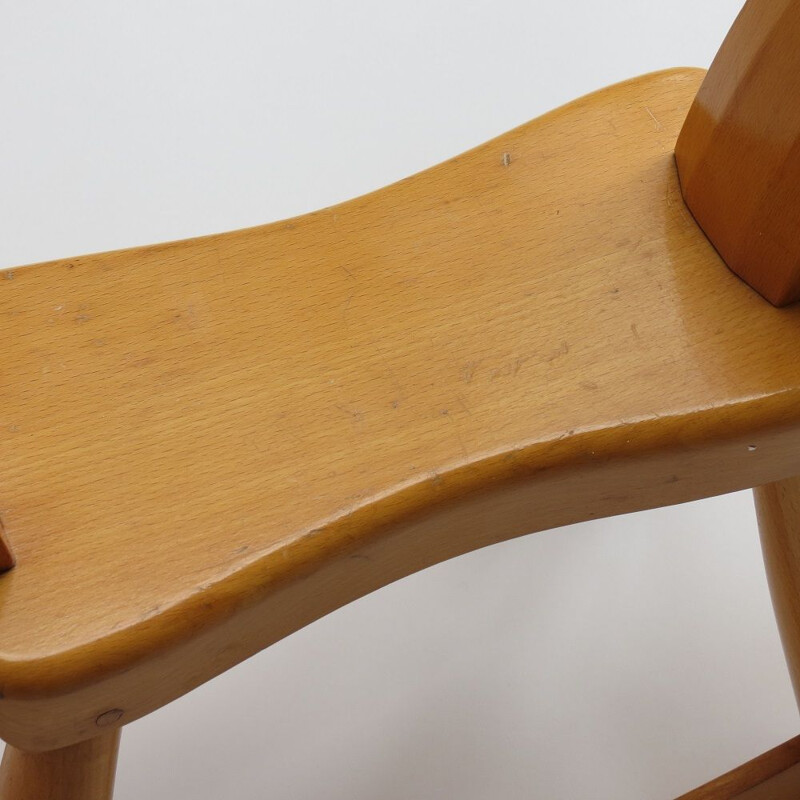 Vintage wooden rocking horse by Kay Bojesen, Denmark 1960