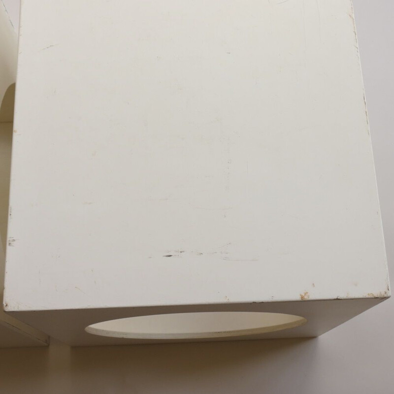 Set of 3 vintage White Cube Box Tables Storage Box Cubes 1960s