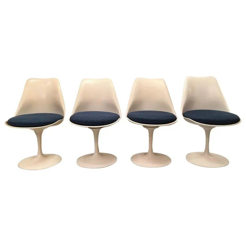 Lot de 4 chaises vintage Tulipe Eero Saarinen pour Knoll International 1960