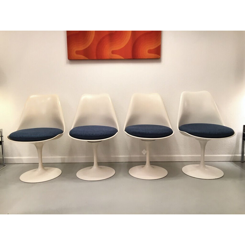 Lot de 4 chaises vintage Tulipe Eero Saarinen pour Knoll International 1960
