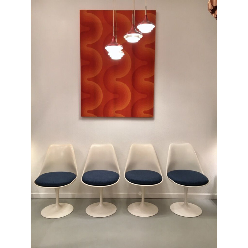 Set of 6 vintage Tulip Eero Saarinen chairs for Knoll International 1960s