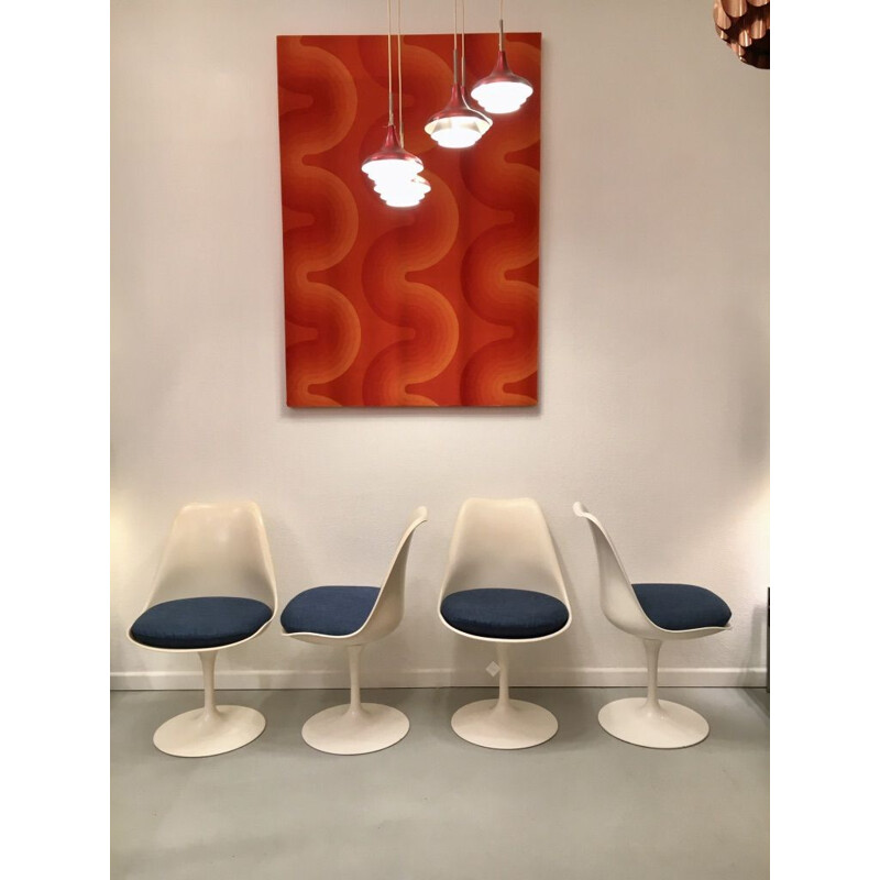 Set of 6 vintage Tulip Eero Saarinen chairs for Knoll International 1960s