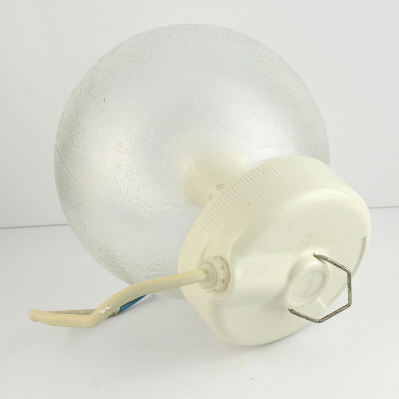 Vintage spherical industrial lamp OPS-100 by Foton, Poland 1970s