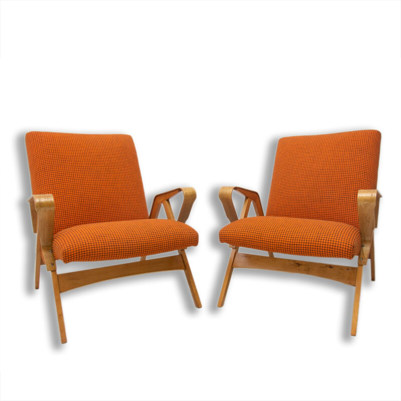 Vintage bentwood armchairs by František Jirák for Tatra nábytok, Czechoslovakia 1960s