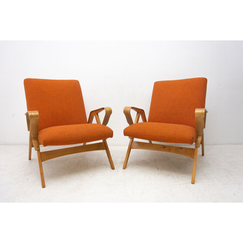 Vintage bentwood armchairs by František Jirák for Tatra nábytok, Czechoslovakia 1960s