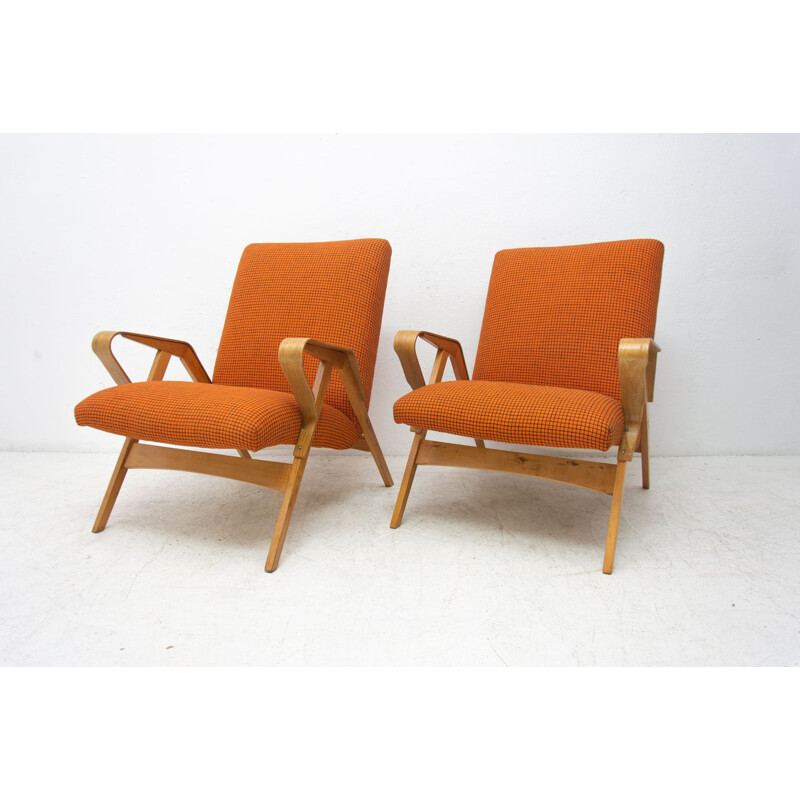 Vintage bentwood armchairs by František Jirák for Tatra nábytok, Czechoslovakia 1960s