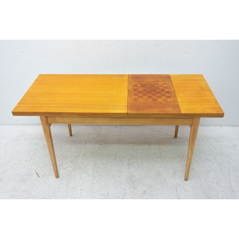 Vintage coffee table with chess pattern by Hikor Písek, Czechoslovakia 1960