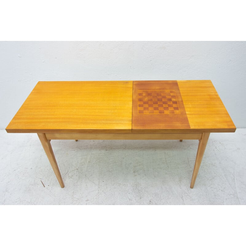 Vintage coffee table with chess pattern by Hikor Písek, Czechoslovakia 1960