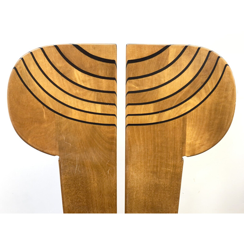 Pair of vintage Dining Chairs Africa Artona Series by Afra & Tobia Scarpa for Maxalto