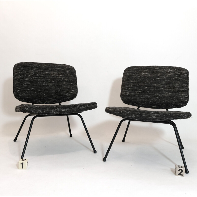 Pair of vintage fireside chair CM 190 by Pierre Paulin for Thonet 1960s