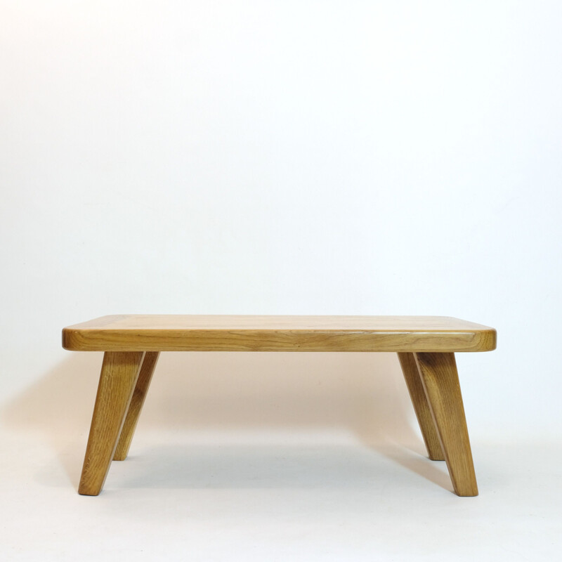 Vintage solid oak coffee table 1960s