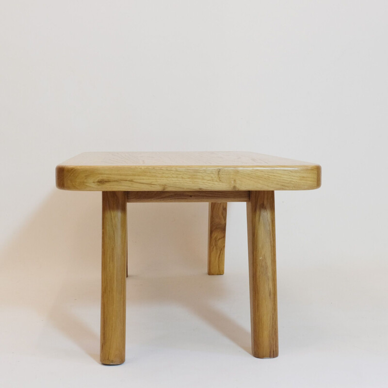 Vintage solid oak coffee table 1960s