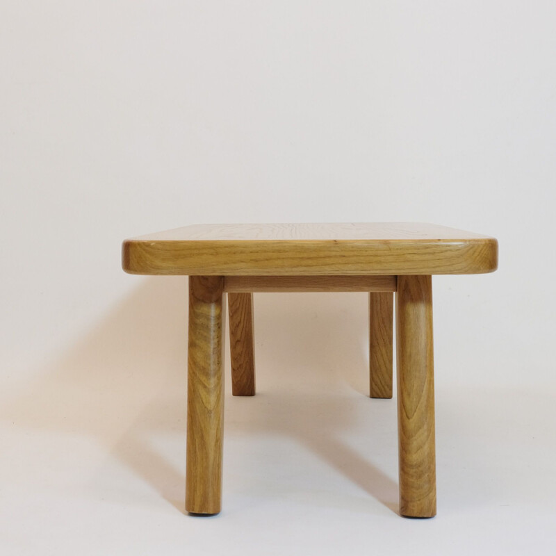 Vintage solid oak coffee table 1960s