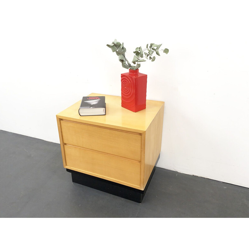 Vintage Drawer Cabinet Nightstand Maple Mira by Werner Buchser for WK Möbel, Germany 1950s