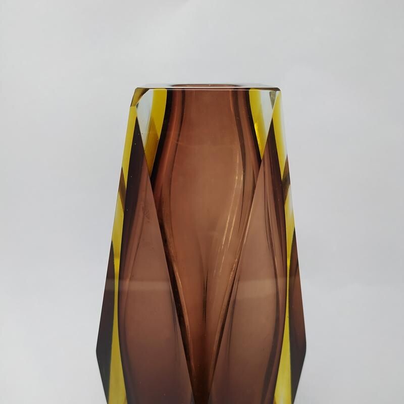 Vintage vase by Flavio Poli for Seguso 1960s