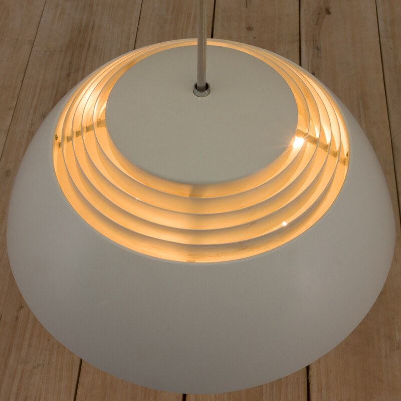 Small white vintage pendant lamp from the SAS Royal Hotel by Arne Jacobsen for Louis Poulsen 1950