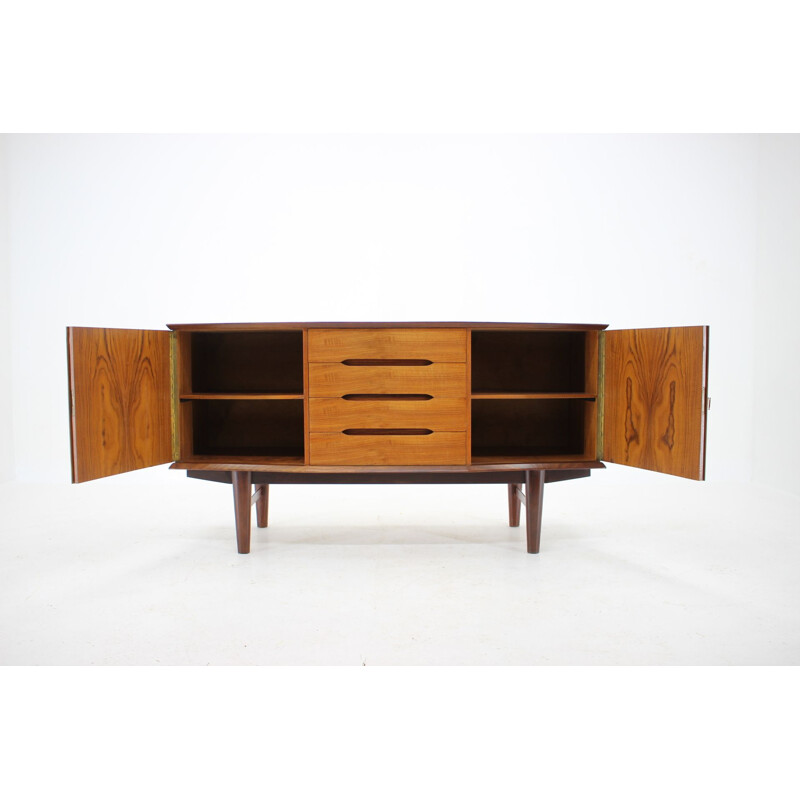 Vintage teak highboard, Denmark 1960