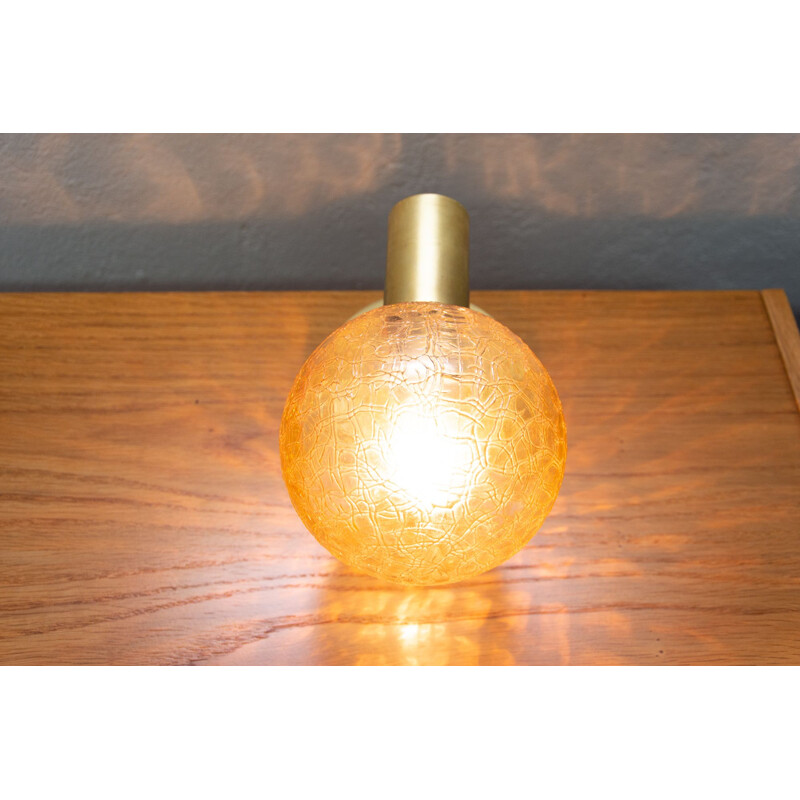 Vintage smoked glass wall lamp by Kamenicky Senov, 1970