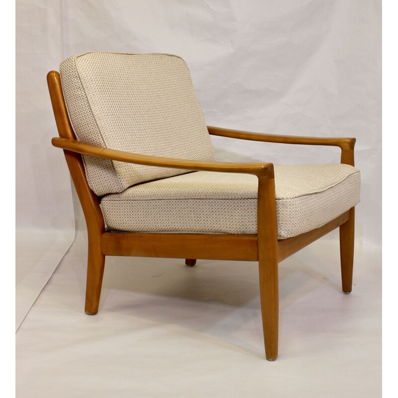 Vintage beechwood armchair, Scandinavian 1960