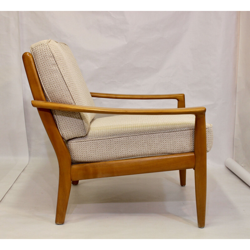 Vintage beechwood armchair, Scandinavian 1960