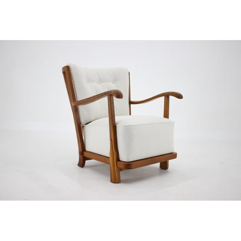 Vintage oak armchair, Denmark 1950