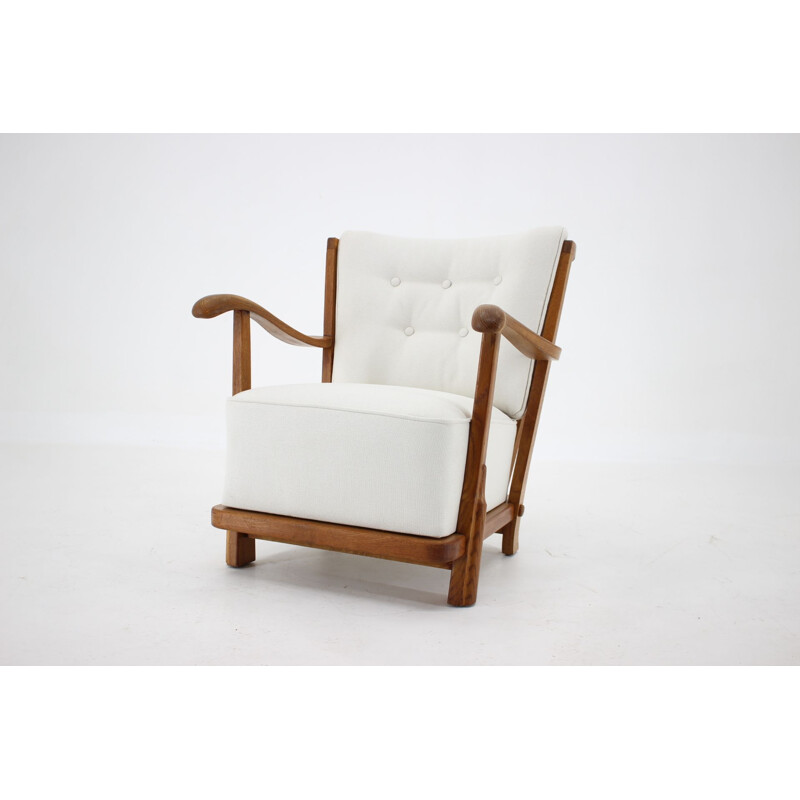 Vintage oak armchair, Denmark 1950