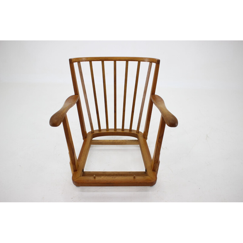 Vintage oak armchair, Denmark 1950