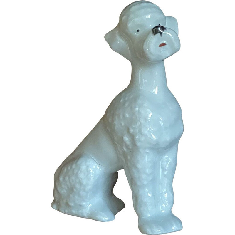 Vintage ceramic poodle figurine