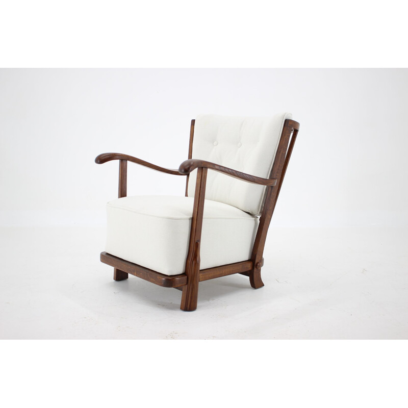 Vintage oak armchair, Denmark 1950