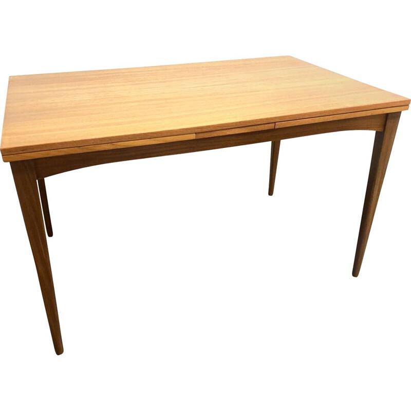 Vintage Extendable Teak Dining Table, Denmark 1960s