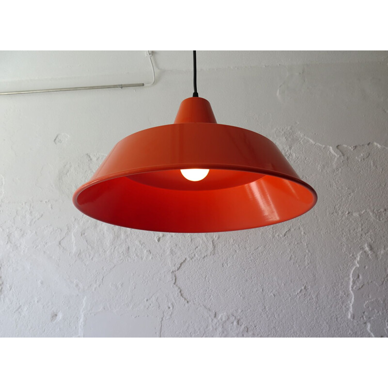 Vintage industrial red pendant lamp