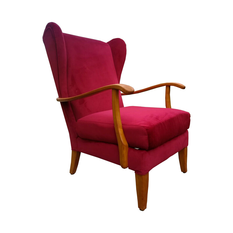 Vintage oak armchair 1950